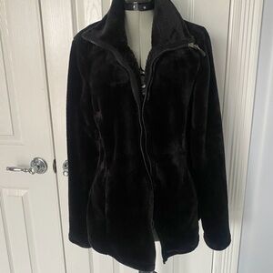 32 Degree HEAT Full Zip Fleece Jacket Black Pockets Soft Women’s Size M